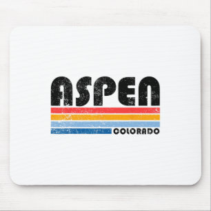 Aspen Colorado Co Mountain Skiing Vintage Aspen Sk Mouse Mat