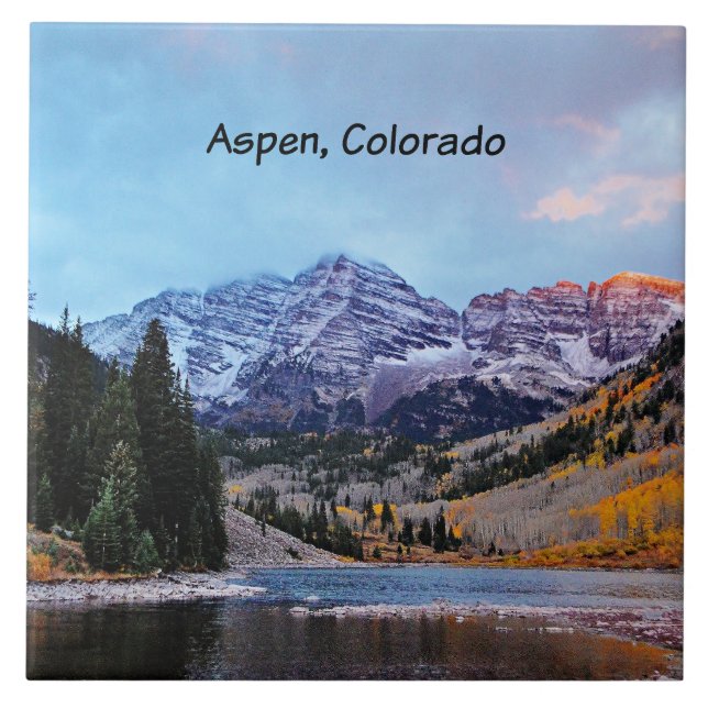 Aspen, Colorado landscape photograph, Tile (Front)