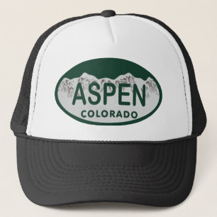 Aspen Colorado license plate Trucker Hat
