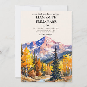 Aspen Colorado Mountain Destination Wedding Invitation