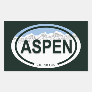 Aspen Colorado Mountain Tag Stickers