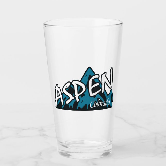 Aspen Colorado Mountains Glass (Front)