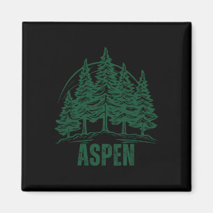Aspen Colorado Mountains Ski Pine Tree Outdoor Usa Magnet