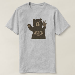 Aspen Colorado Peace Bear T-Shirt