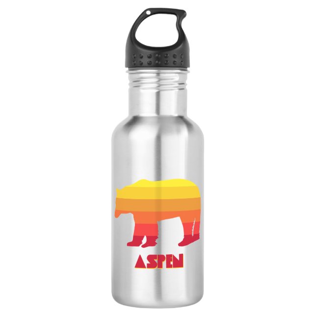 Aspen Colorado Rainbow Bear 532 Ml Water Bottle (Front)
