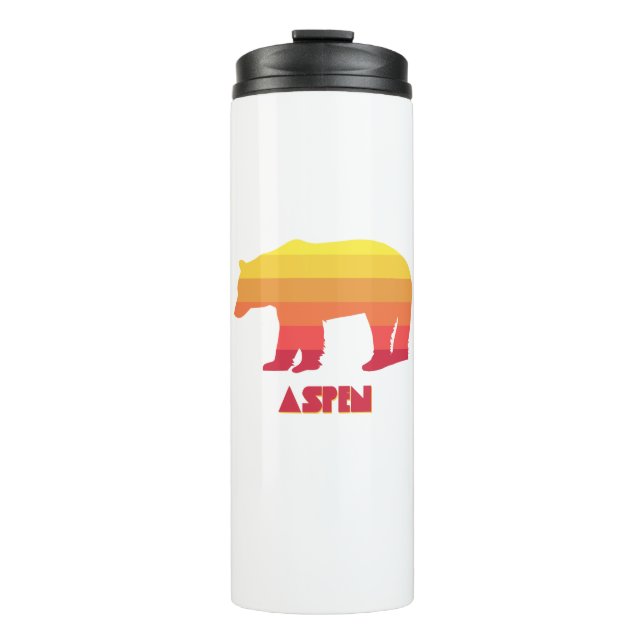 Aspen Colorado Rainbow Bear Thermal Tumbler (Front)