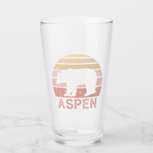 Aspen Colorado Retro Bear Glass
