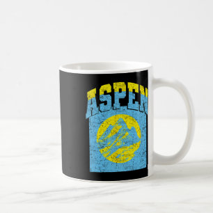 Aspen Colorado Retro Mountain Vintage Skiing Hikin Coffee Mug