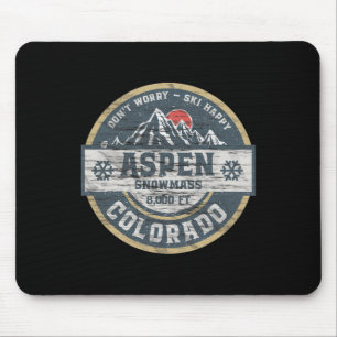 Aspen Colorado Rocky Mountains Tee Hiking Camping  Mouse Mat