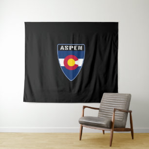 Aspen Colorado Shield Tapestry