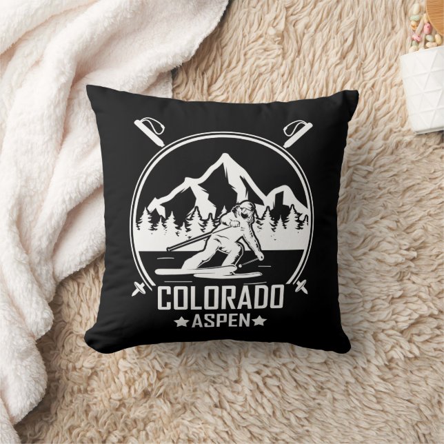 Aspen Colorado ski Cushion (Blanket)