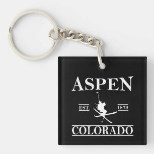 Aspen Colorado ski Key Ring