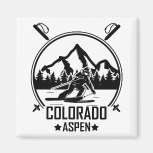 Aspen Colorado Ski Magnet