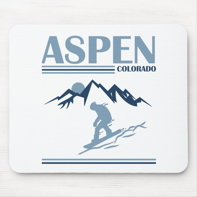 Aspen Colorado ski Mouse Mat (Front)