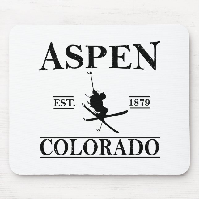 Aspen Colorado ski Mouse Mat (Front)