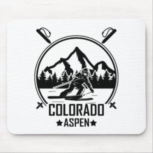 Aspen Colorado Ski Mouse Mat