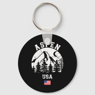 Aspen Colorado Ski Resort Alpine Skiing American F Key Ring