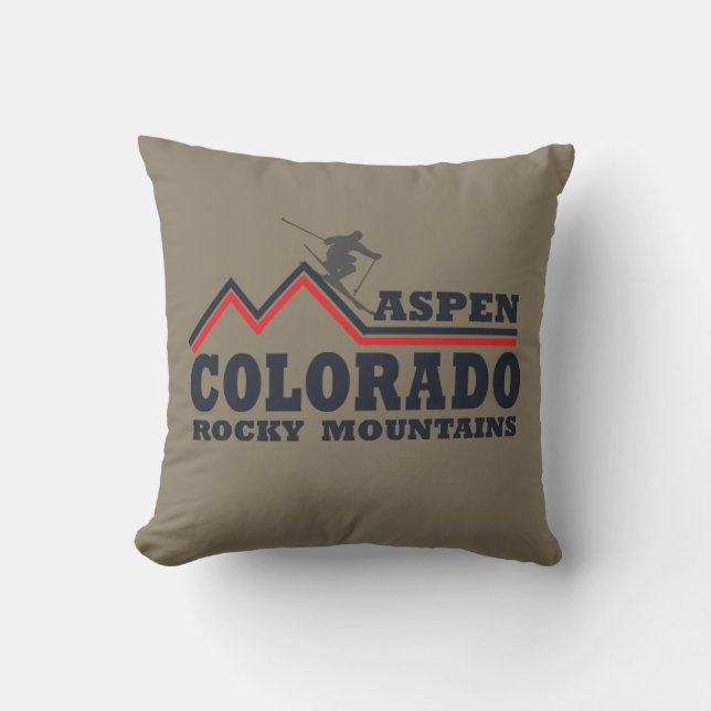 Aspen Colorado ski resort Cushion (Front)
