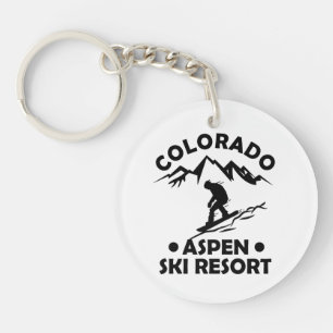 Aspen Colorado ski resort Key Ring