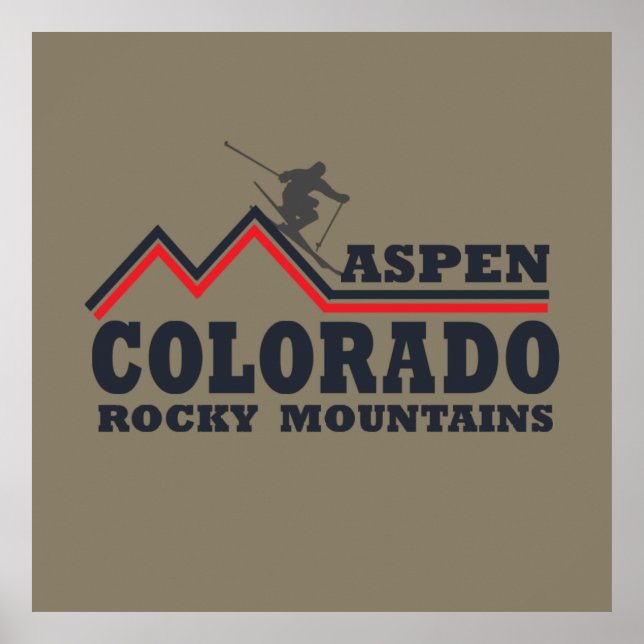 Aspen Colorado ski resort Poster (Front)