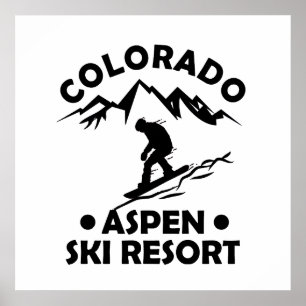 Aspen Colorado ski resort Poster