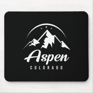 Aspen Colorado Ski Resort Skiing Snowboarding Mouse Mat