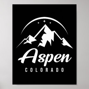 Aspen Colorado Ski Resort Skiing Snowboarding  Poster