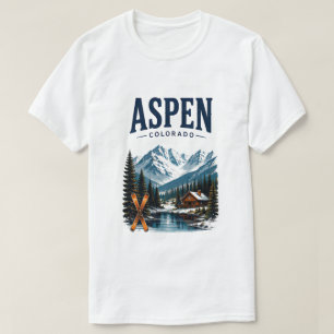 Aspen Colorado Ski Resort Vacation Mountain Travel T-Shirt