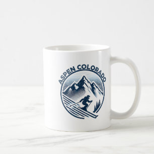 Aspen colorado ski resort winter skiing coffee mug