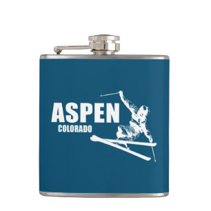Aspen Colorado Skier Hip Flask