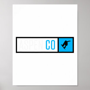 Aspen Colorado Snowboard Box Type Poster