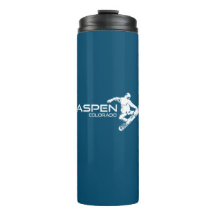 Aspen Colorado Snowboarder Thermal Tumbler