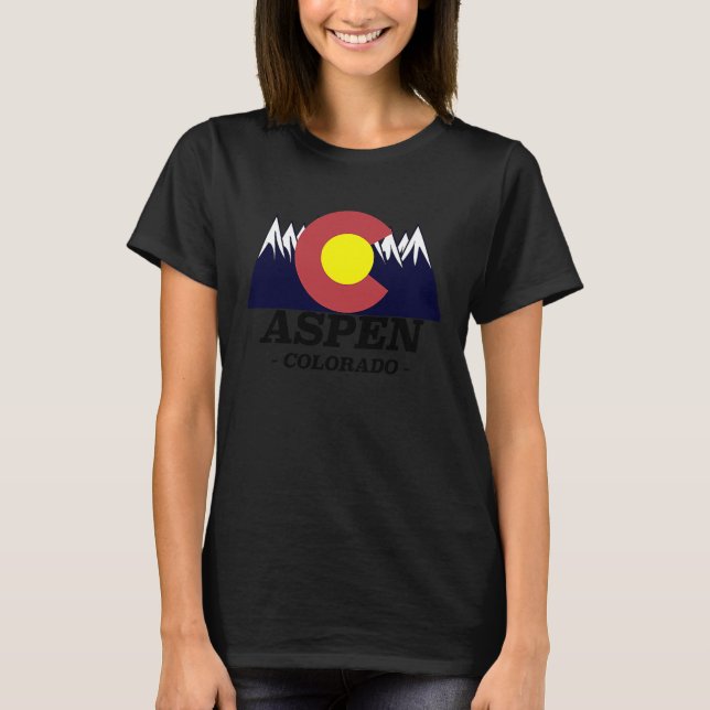 Aspen Colorado   Souvenir T-Shirt (Front)