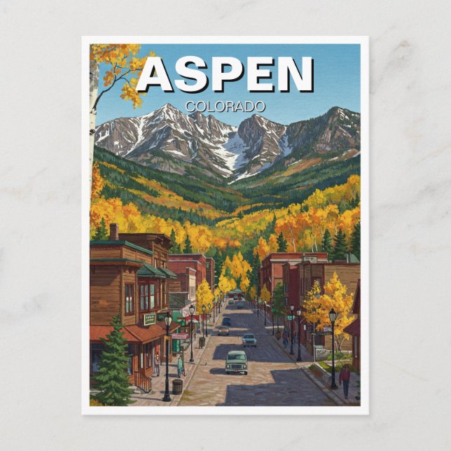 Aspen Colorado Travel Postcard (Front)