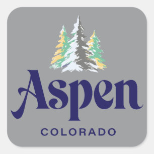 Aspen Colorado United States Square Sticker