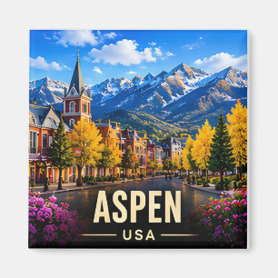 Aspen Colorado USA Alpine Peaks Outdoor Travel 🏔️ Magnet