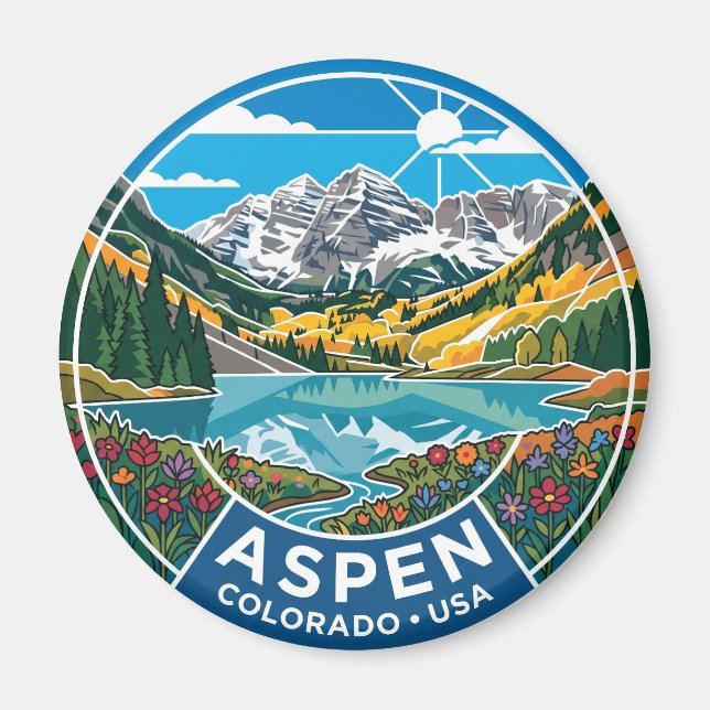 Aspen Colorado USA Magnet (Front)