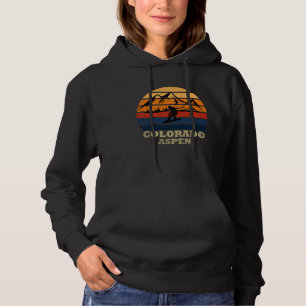 Aspen Colorado vintage snowboarder Hoodie