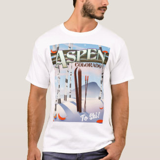 Aspen Colorado vintage style ski poster. T-Shirt