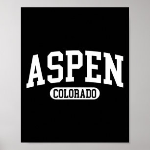 Aspen Colorado Winter Ski Skiing Gift Poster