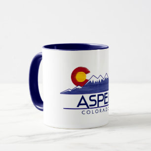 Aspen Colorado wood mountains mug