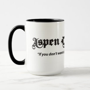 Aspen Daily News 15 oz. White Mug w/ Black Handle