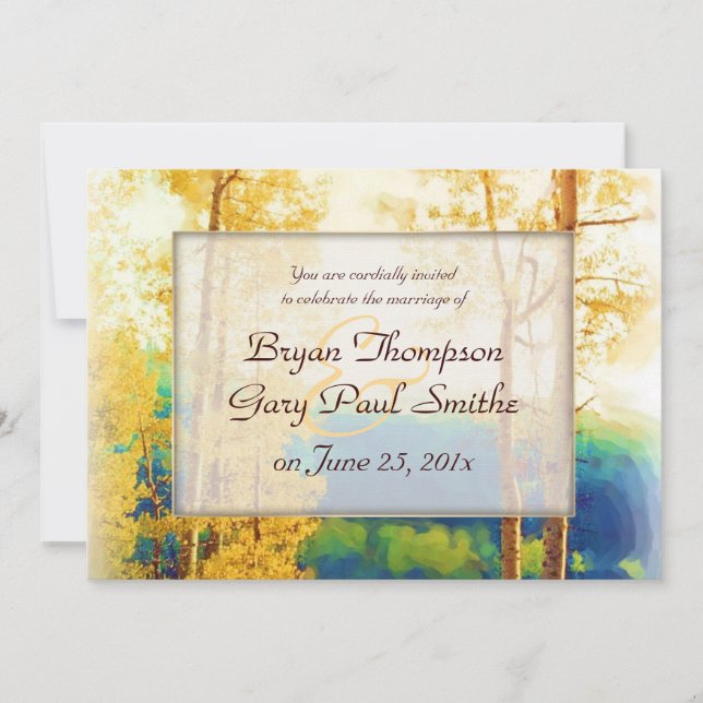 Aspen Glow WEDDING invitation (Front)