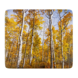 Aspen Groove Yellow Fall Leaves Cutting Board