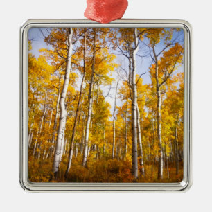 Aspen Groove Yellow Fall Leaves Metal Tree Decoration