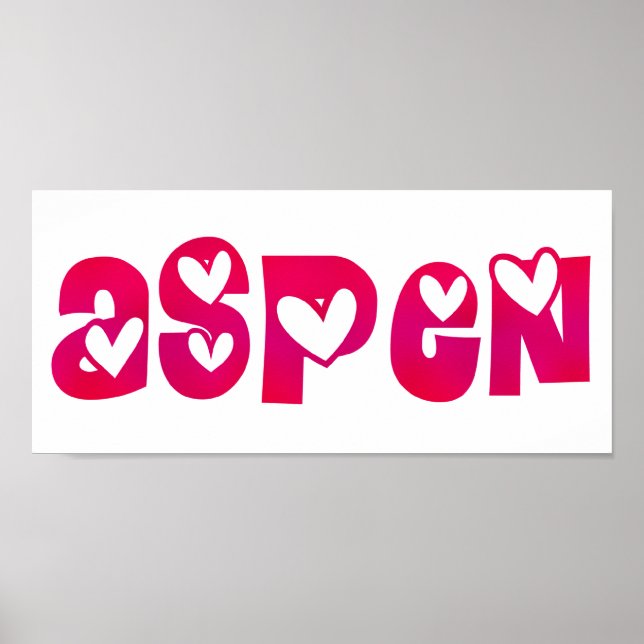 Aspen in Hearts Poster (Front)