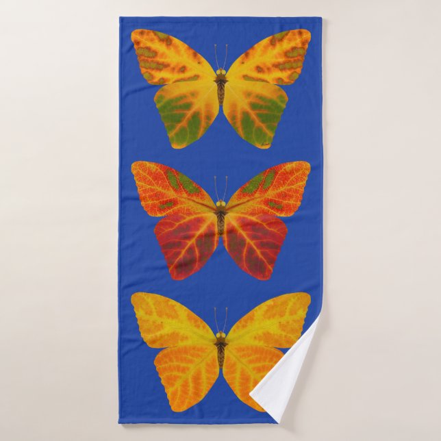 Aspen Leaf Butterflies Bath Towel Set (Bath Towel)