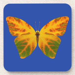Aspen Leaf Butterfly 1 Coaster
