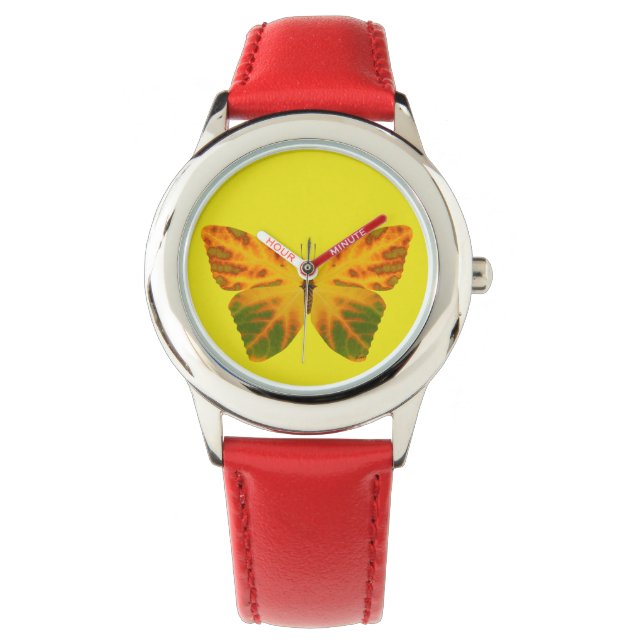 Aspen Leaf Butterfly 1 Watch (Front)