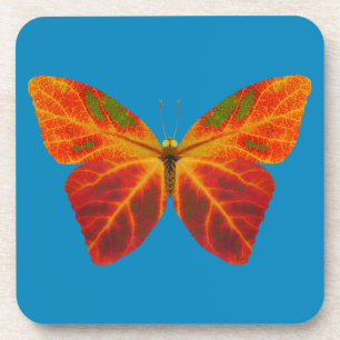 Aspen Leaf Butterfly 2 Coaster